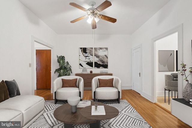1514 17th St NW Unit 114, Washington, DC 20036 - living area featuring light wood-type flooring and a ceiling fan