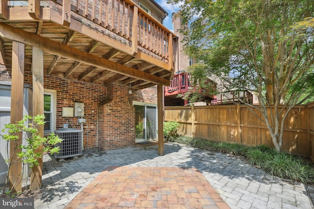 2893 Sutton Oaks Ln, Vienna, VA 22181 - view of patio / terrace featuring central AC unit