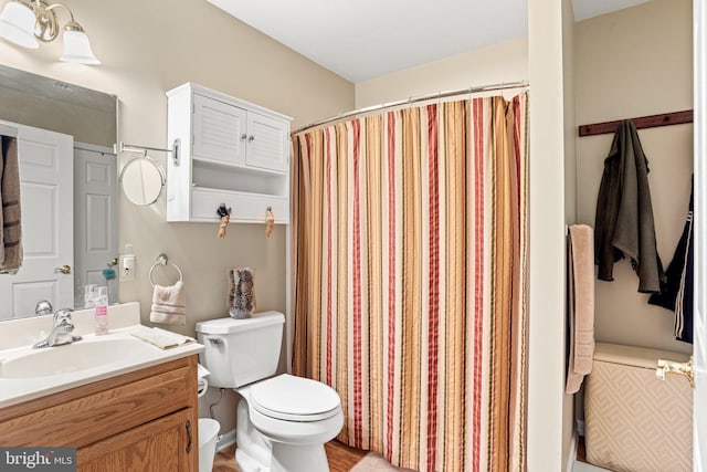 4 Hagarman Dr Unit 4, York, PA 17408 - full bath featuring toilet, vanity, a shower with shower curtain, and wood finished floors