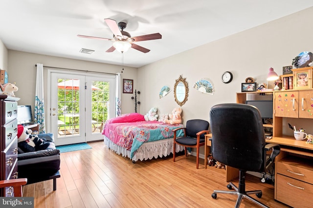 4 Hagarman Dr Unit 4, York, PA 17408 - bedroom featuring access to exterior, an office area, wood finished floors, and ceiling fan