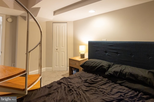 1731 Willard St NW Unit 102, Washington, DC 20009 - carpeted bedroom with a closet and baseboards