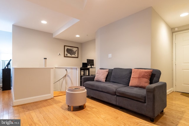 1731 Willard St NW Unit 102, Washington, DC 20009 - living area with light wood-style flooring, recessed lighting, and baseboards