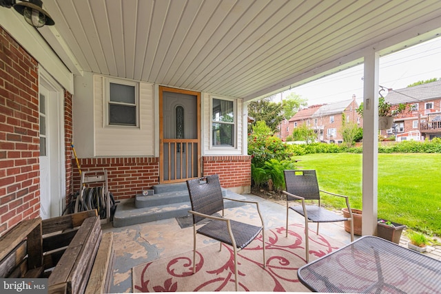 617 March St, Reading, PA 19607 - view of patio featuring a residential view