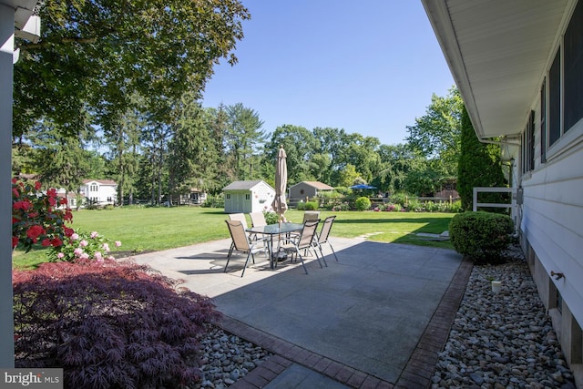 128 Cherry Ln, Doylestown, PA 18901 - view of patio / terrace featuring outdoor dining area and view of wooded area