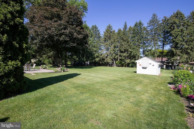 128 Cherry Ln, Doylestown, PA 18901 - view of green lawn featuring a patio area and view of scattered trees