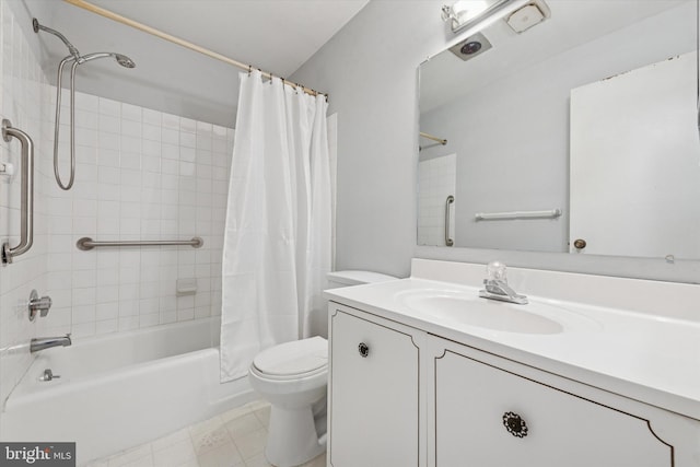289 Summit House Unit 289, West Chester, PA 19382 - full bathroom featuring shower / bathtub combination with curtain, vanity, and toilet