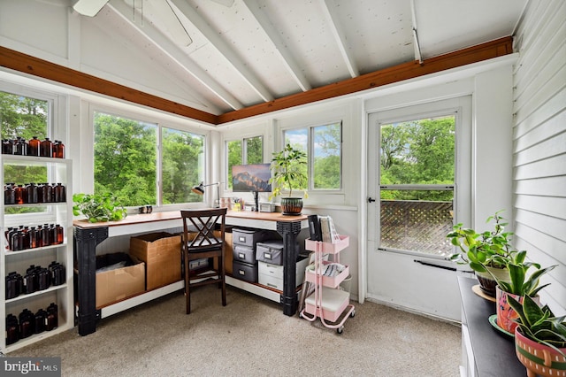8924 Oxley Forest Ct, Laurel, MD 20723 - carpeted home office featuring a ceiling fan