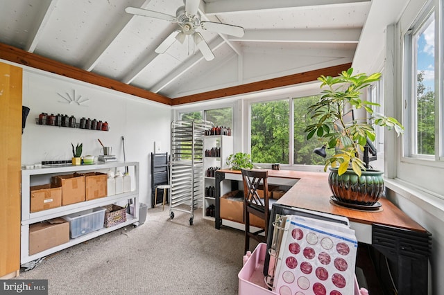 8924 Oxley Forest Ct, Laurel, MD 20723 - home office with carpet floors and ceiling fan