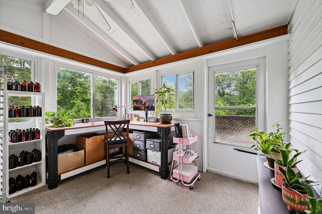 8924 Oxley Forest Ct, Laurel, MD 20723 - carpeted office space featuring healthy amount of natural light and a ceiling fan