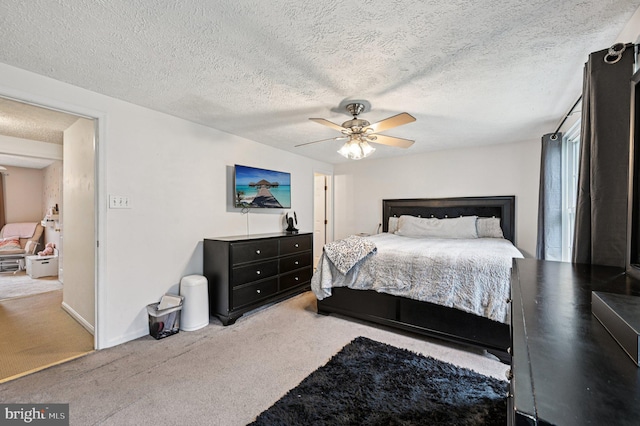 8924 Oxley Forest Ct, Laurel, MD 20723 - bedroom with carpet floors, ceiling fan, and a textured ceiling