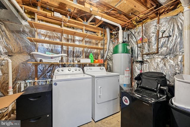 8924 Oxley Forest Ct, Laurel, MD 20723 - laundry room featuring independent washer and dryer and gas water heater