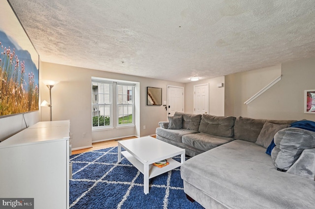 8924 Oxley Forest Ct, Laurel, MD 20723 - living area with a textured ceiling and wood finished floors