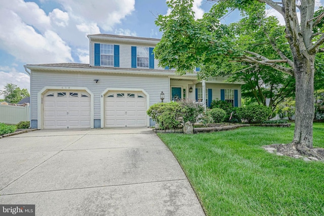 618 Walden Way, Lumberton, NJ 08048 - traditional-style home with concrete driveway, a front yard, and a garage