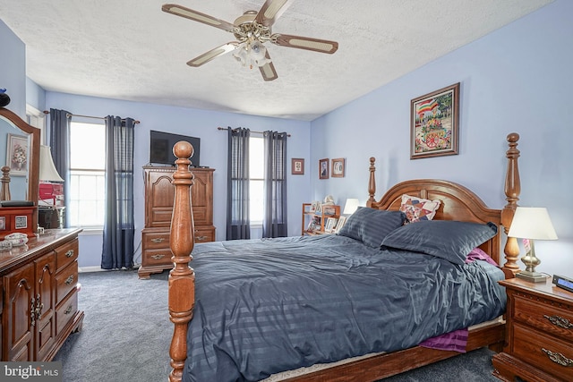618 Walden Way, Lumberton, NJ 08048 - carpeted bedroom featuring a textured ceiling, multiple windows, a ceiling fan, and baseboards