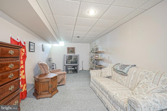 618 Walden Way, Lumberton, NJ 08048 - living room with carpet and a paneled ceiling