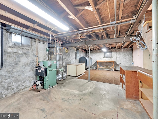 16 W Maple Ave, Myerstown, PA 17067 - unfinished basement featuring oil tank and a heating unit