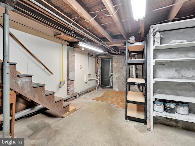 16 W Maple Ave, Myerstown, PA 17067 - unfinished below grade area with stairs