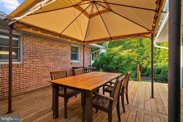 464 E Walnut St, Kutztown, PA 19530 - wooden terrace with outdoor dining area and a gazebo