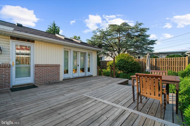 464 E Walnut St, Kutztown, PA 19530 - wooden terrace with french doors