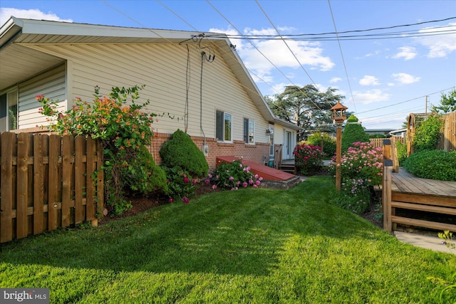 464 E Walnut St, Kutztown, PA 19530 - view of yard with a wooden deck
