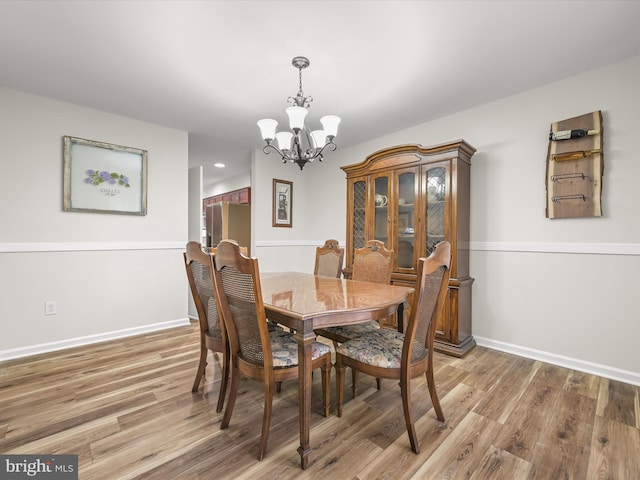 6290 Pinyon Pine Ct, Eldersburg, MD 21784 - dining room with a chandelier, light wood-type flooring, and recessed lighting