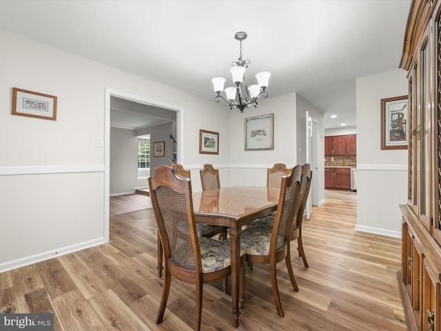6290 Pinyon Pine Ct, Eldersburg, MD 21784 - dining area featuring a chandelier, recessed lighting, and light wood-style floors