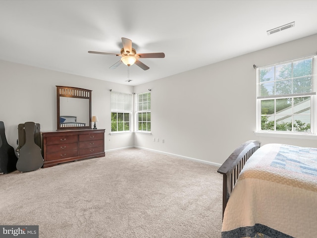 6290 Pinyon Pine Ct, Eldersburg, MD 21784 - bedroom with carpet flooring, radiator heating unit, and a ceiling fan