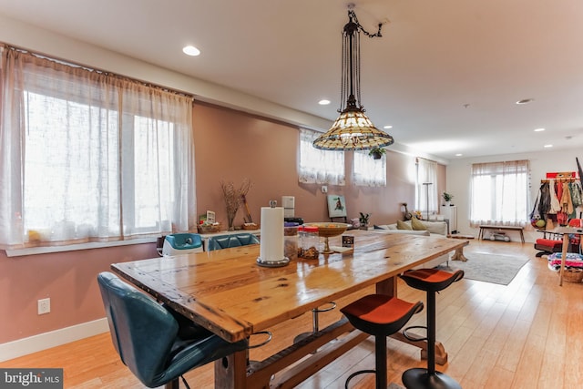 801 N 16th St Unit 1, Philadelphia, PA 19130 - dining space featuring recessed lighting, light wood finished floors, and baseboards