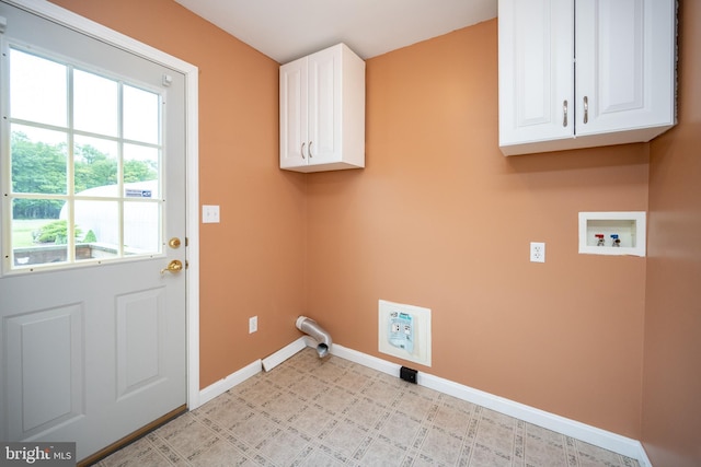 386 Marlin Savage Rd, Accident, MD 21520 - washroom featuring baseboards, washer hookup, cabinet space, and light floors