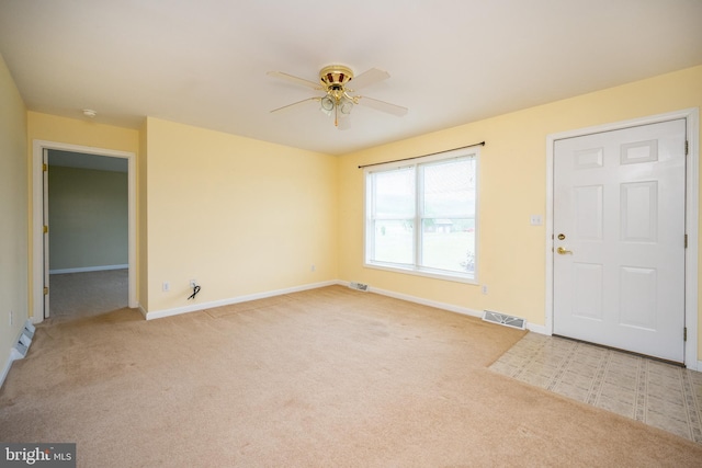 386 Marlin Savage Rd, Accident, MD 21520 - foyer with ceiling fan, carpet, and baseboards