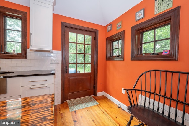 8317 High School Rd, Elkins Park, PA 19027 - doorway with light wood finished floors and baseboards