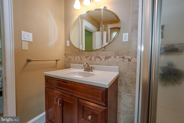 8317 High School Rd, Elkins Park, PA 19027 - bathroom featuring vanity and tile walls