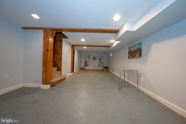 8317 High School Rd, Elkins Park, PA 19027 - finished below grade area with stairs and recessed lighting
