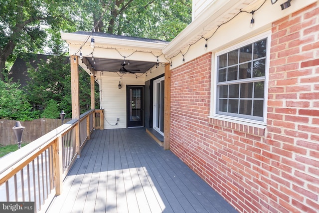 204 W Irvin Ave W, Hagerstown, MD 21742 - wooden deck with ceiling fan