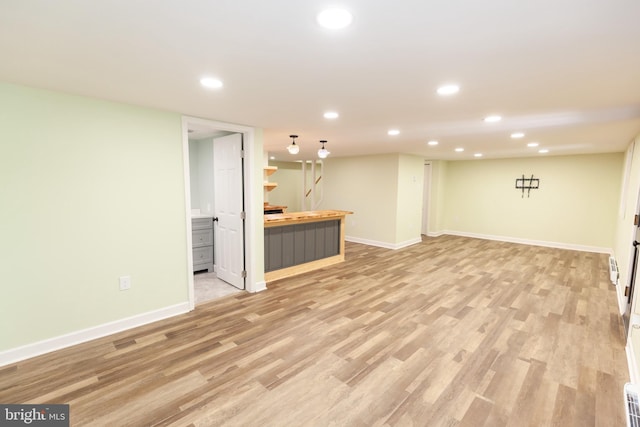 204 W Irvin Ave W, Hagerstown, MD 21742 - unfurnished living room featuring recessed lighting and light wood-style flooring