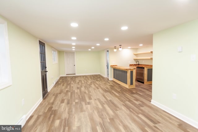 204 W Irvin Ave W, Hagerstown, MD 21742 - finished below grade area with light wood finished floors, recessed lighting, and wet bar