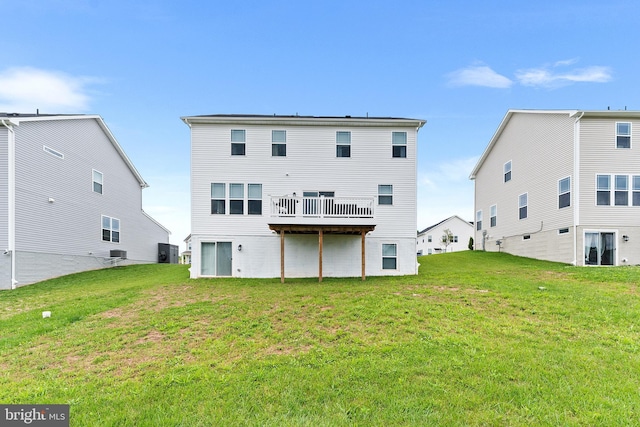 325 Hickory Ridge Cir, York, PA 17404 - rear view of house with a yard and a wooden deck