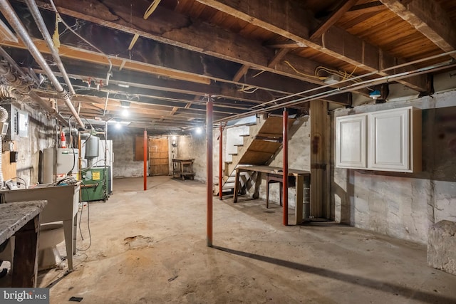 1926 W Broad St, Bethlehem, PA 18018 - unfinished below grade area featuring stairway