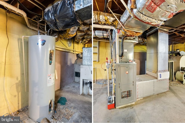 215 W Main St, Newmanstown, PA 17073 - unfinished basement with water heater and heating unit