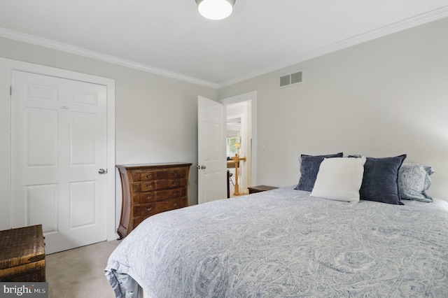 1367 Cedar Ave, Annapolis, MD 21403 - bedroom featuring ornamental molding and light colored carpet