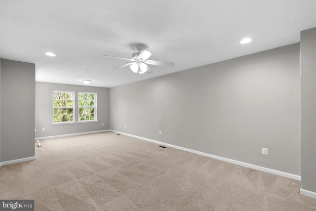 9778 Peace Springs Rdg, Laurel, MD 20723 - carpeted empty room featuring a ceiling fan and recessed lighting
