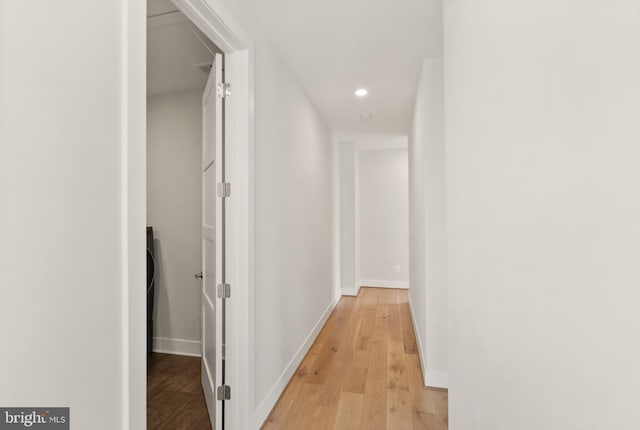 1554 Davidson Rd, Mclean, VA 22101 - corridor featuring light wood-type flooring, recessed lighting, and baseboards