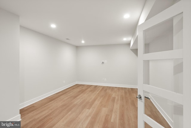 1554 Davidson Rd, Mclean, VA 22101 - unfurnished room with recessed lighting, light wood-style floors, and baseboards
