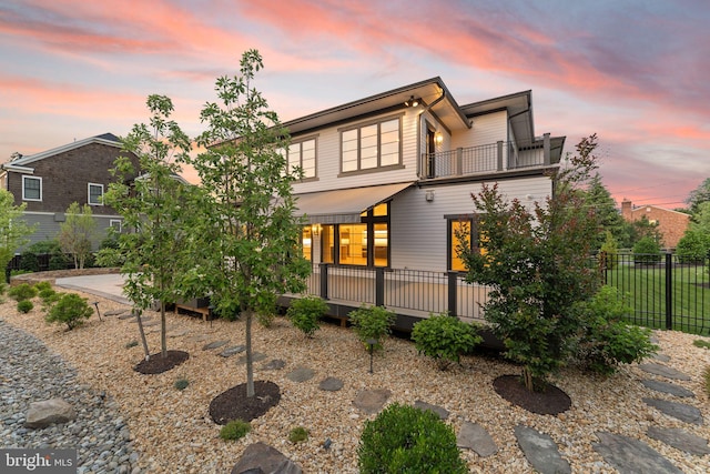 1554 Davidson Rd, Mclean, VA 22101 - view of front of property with a balcony and a wooden deck