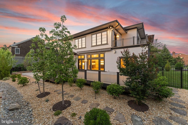 1554 Davidson Rd, Mclean, VA 22101 - view of front of house featuring a balcony and a deck