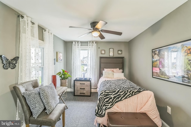 1332 Peach St, Upper Chichester, PA 19061 - bedroom with carpet, ceiling fan, and baseboards