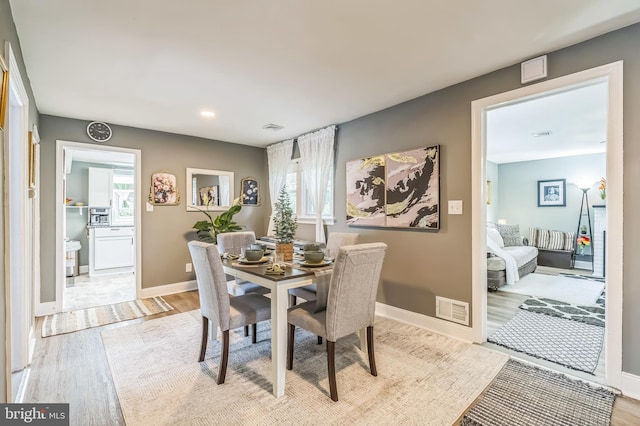 1332 Peach St, Upper Chichester, PA 19061 - dining room with light wood finished floors, plenty of natural light, baseboards, and recessed lighting