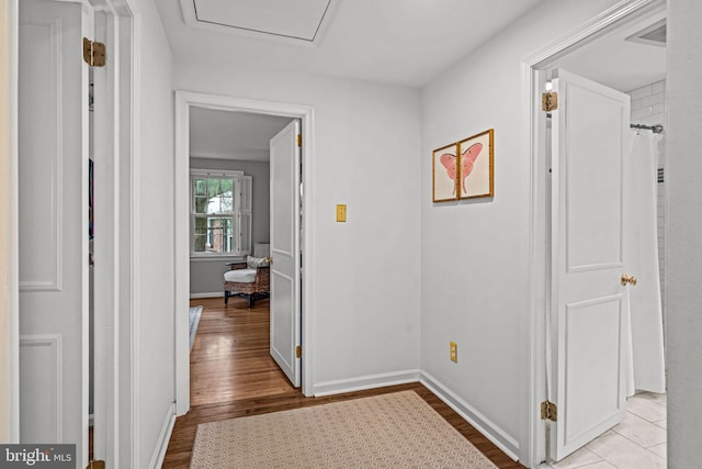 363 Colket Ln, Wayne, PA 19087 - corridor with wood finished floors and baseboards