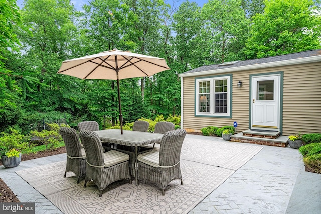 363 Colket Ln, Wayne, PA 19087 - view of patio with outdoor dining area and view of scattered trees