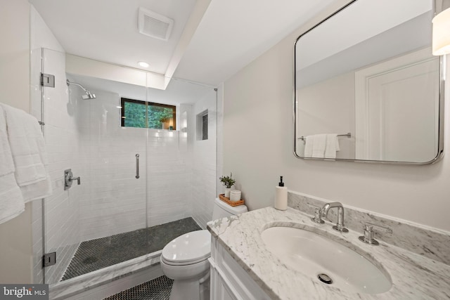 5376 28th St NW, Washington, DC 20015 - full bathroom with toilet, a shower stall, and vanity